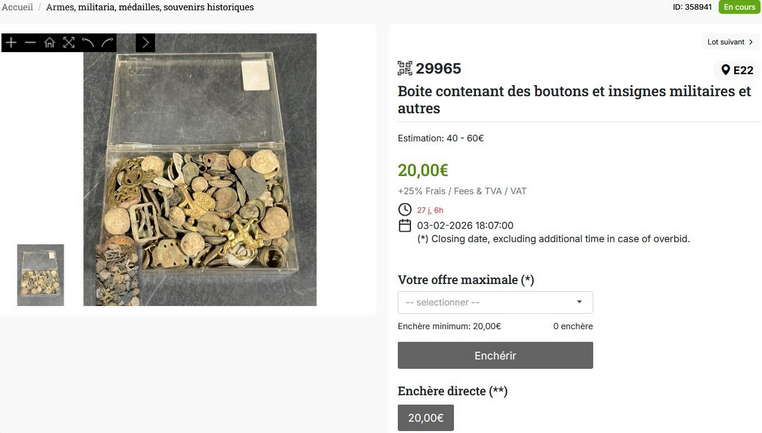 Communiqu&eacute; de presse &ndash; Vente d&rsquo;objets arch&eacute;ologiques : la salle des ventes Rops, un exemple illustrant les d&eacute;fis du march&eacute; et un appel lanc&eacute; au respect des bonnes pratiques professionnelles (9 janvier 2026)