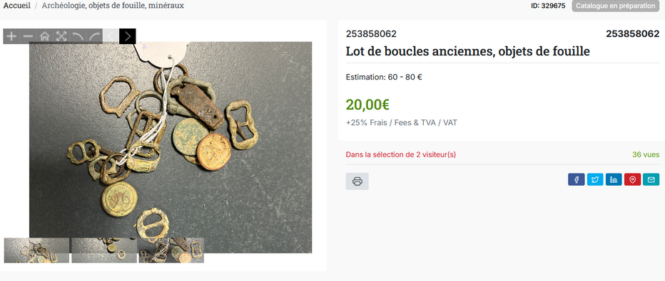 Communiqu&eacute; de presse &ndash; Vente d&rsquo;objets arch&eacute;ologiques : la salle des ventes Rops, un exemple illustrant les d&eacute;fis du march&eacute; et un appel lanc&eacute; au respect des bonnes pratiques professionnelles (9 janvier 2026)