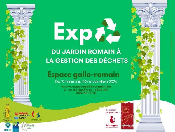 Expo - Espace gallo-romain d'Ath (Belgique) - Exposition « Du jardin romain à la gestion des déchets. » du  19 mars au 29 novembre 2024