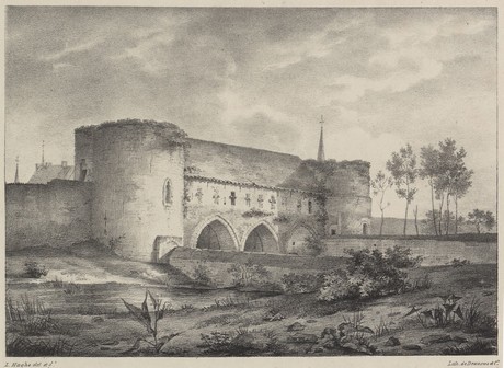 Pont des Trous - Tournai - Gravure - 19&egrave;me