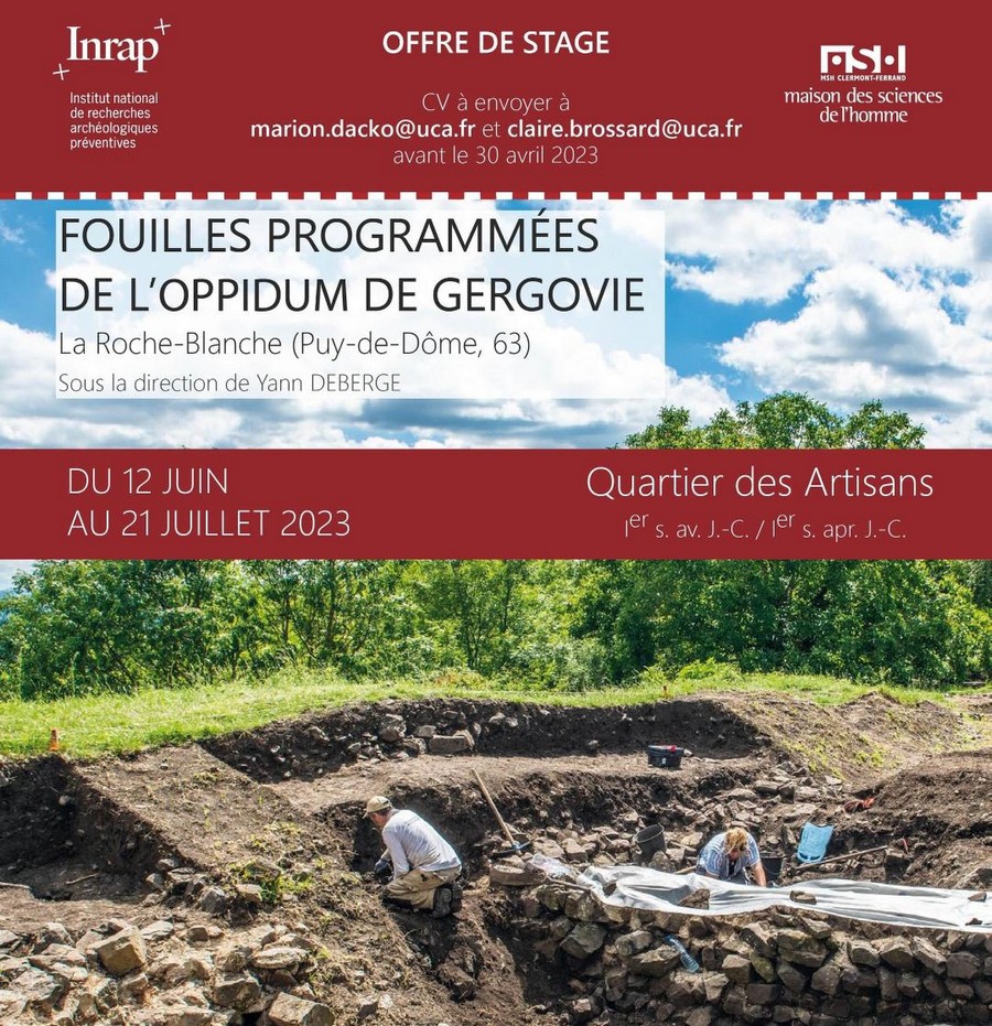 France - Appel à bénévoles pour le chantier de fouilles programmées sur l'oppidum de Gergovie (du 12 juin au 21 juillet 2023)
